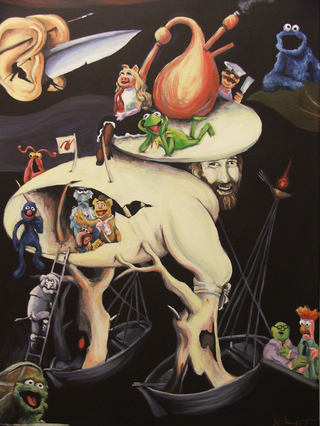 Illustration for article titled Batman and Darth Vader invade art history, in these absolutely deranged paintings